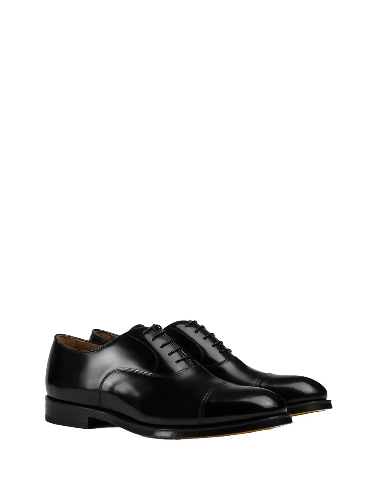 Doucal's Black Leather Oxford