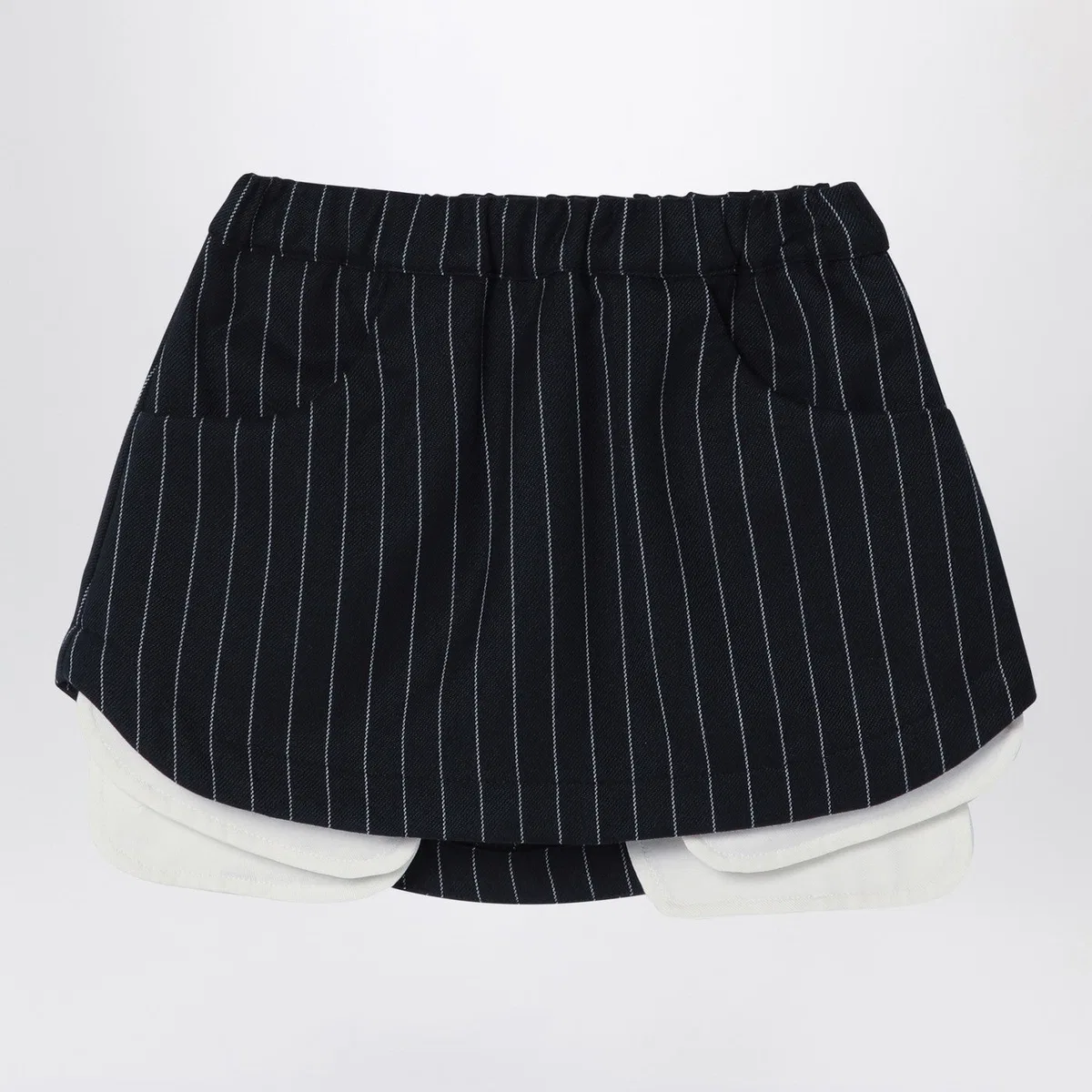 Douuod Navy Blue Pinstripe Grace Skirt
