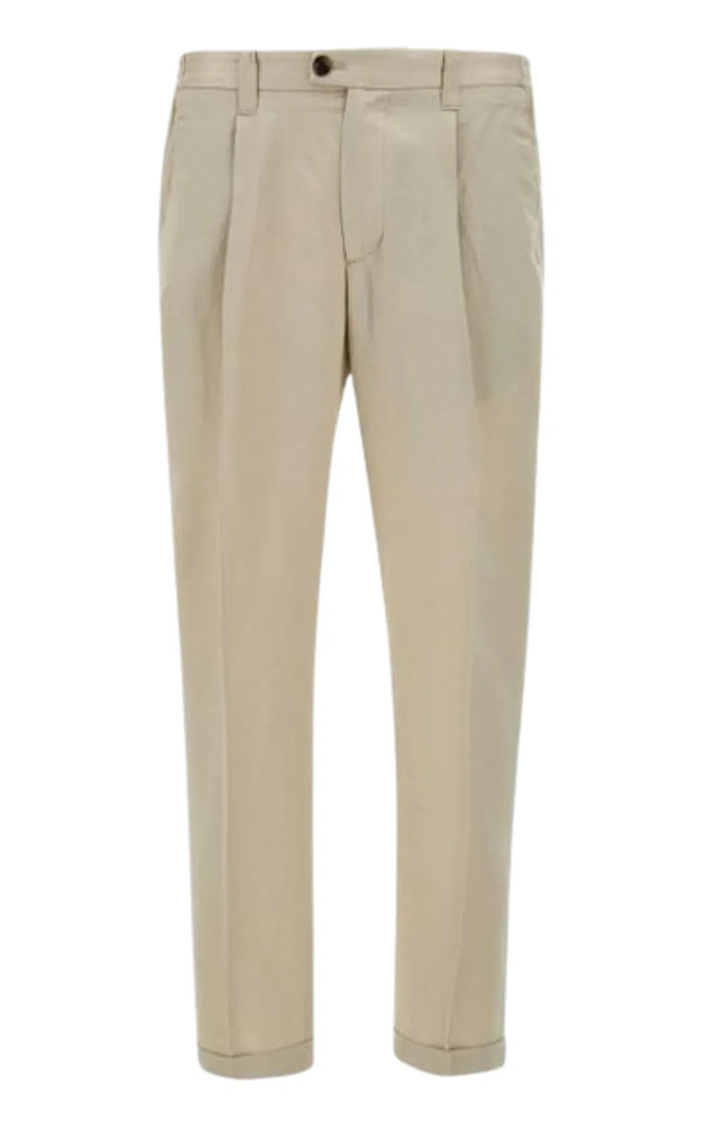 Devore Sand Beige Cotton Trousers