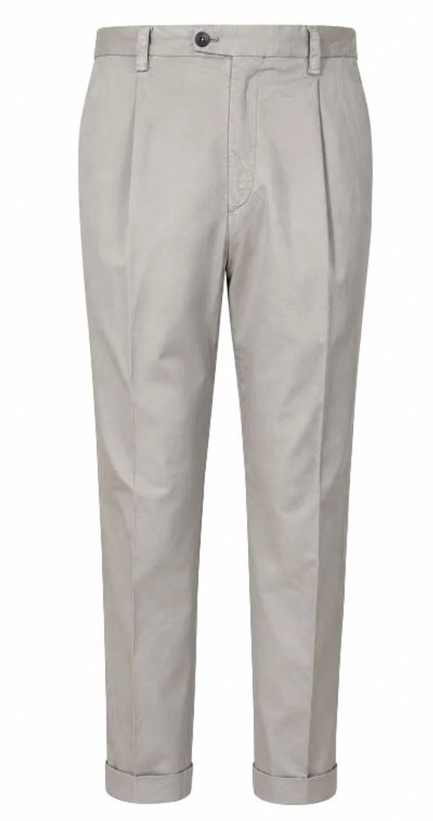 Devore Mud Grey Cotton Trousers