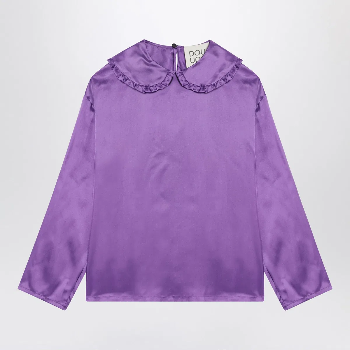 Douuod Purple Satin Blouse