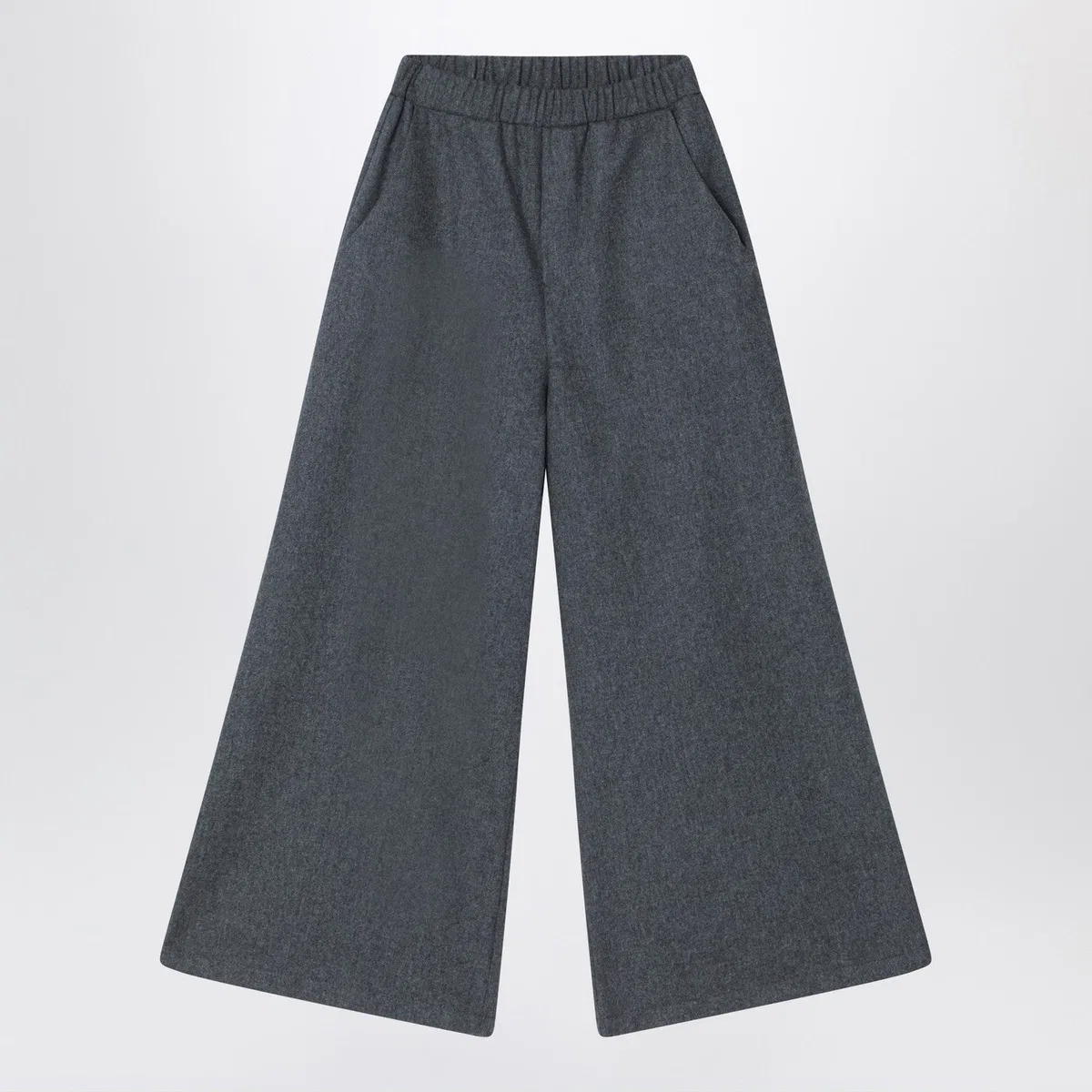 Douuod Gray Wool-Blend Trousers