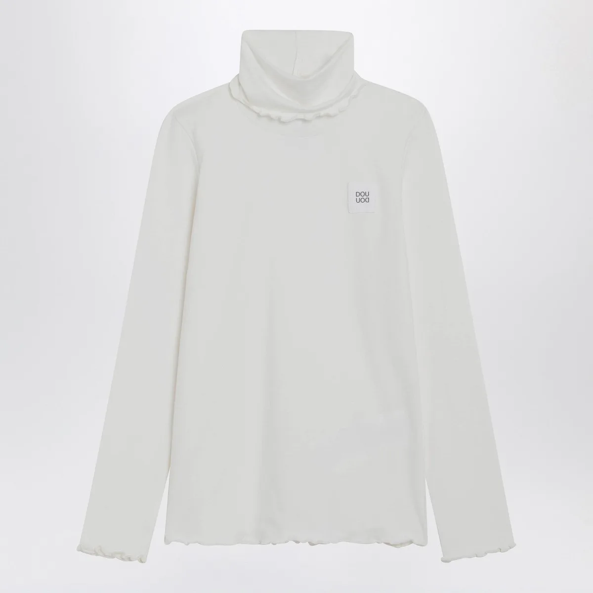 Douuod Turtleneck Sweater In Ivory Cotton Blend