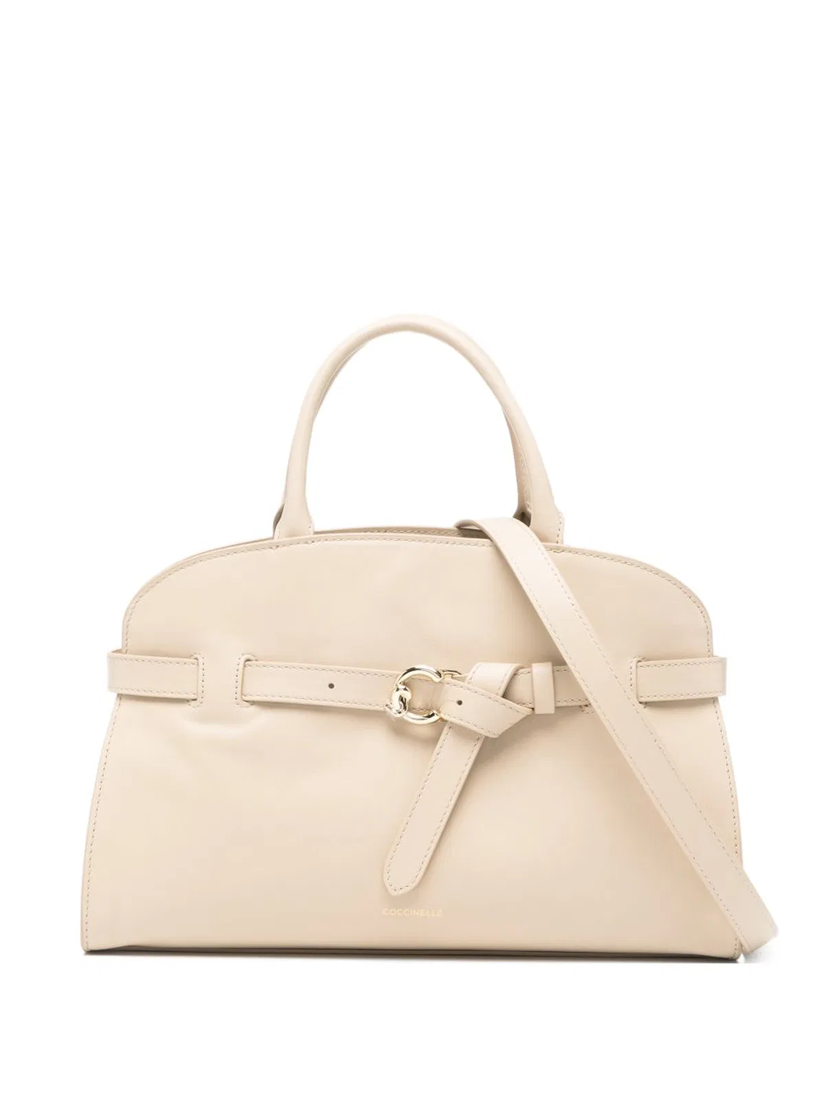 Coccinelle Sandshell Top Handle Leather Bag