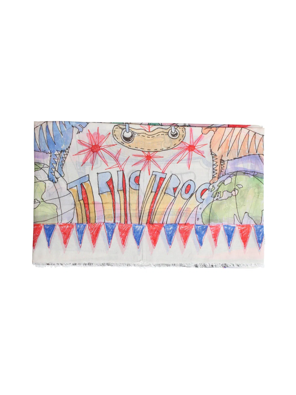 Faliero Sarti Backgammon 130X135cm Cotton And Cashmere