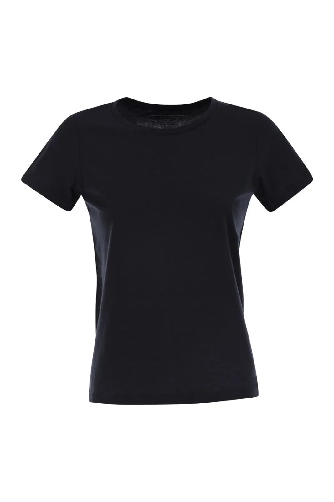Majestic Crew-Neck Short-Sleeved Cotton T-Shirt