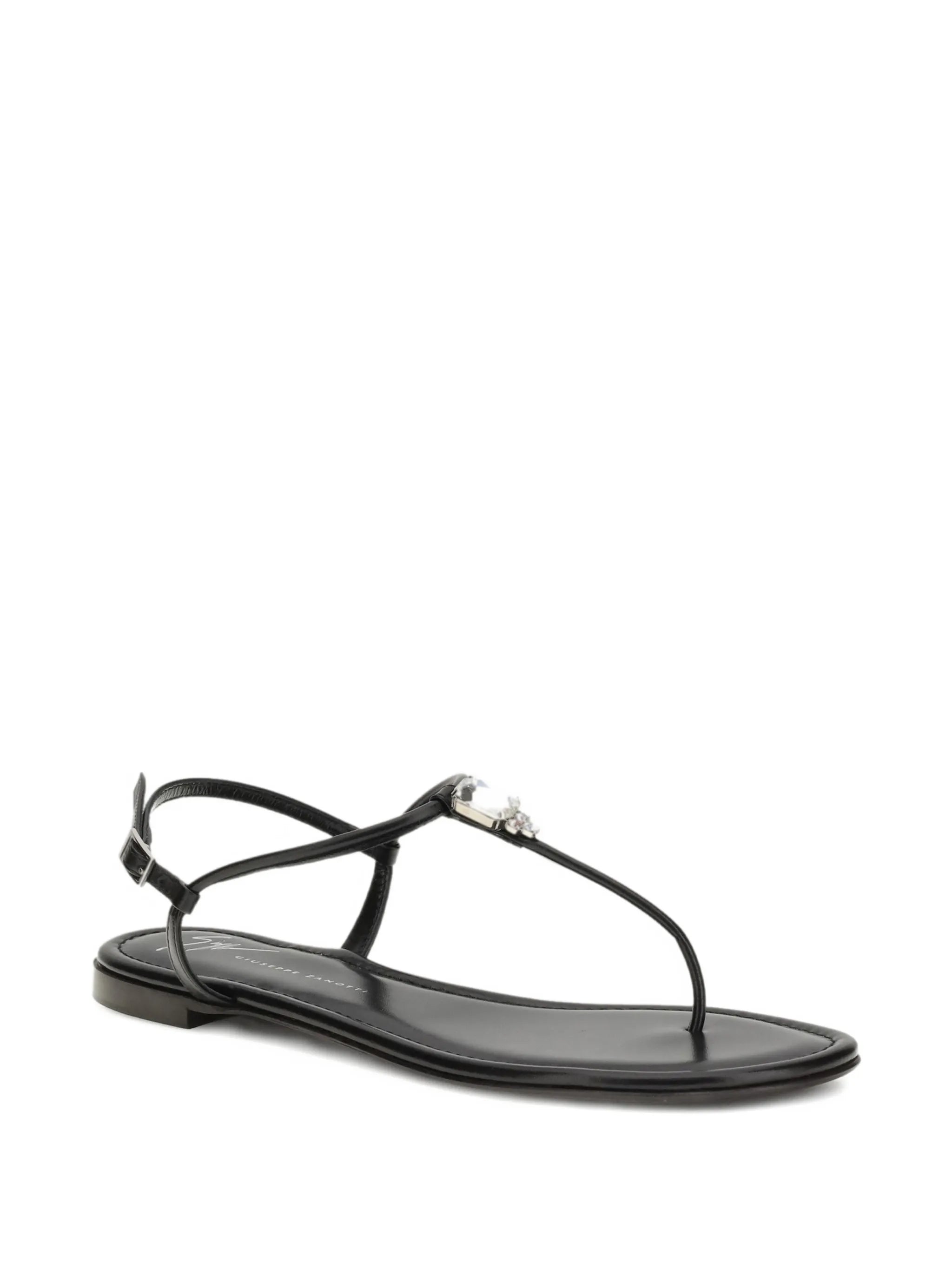 Giuseppe Zanotti Muse Laminated Lamb Kidskin Sandal