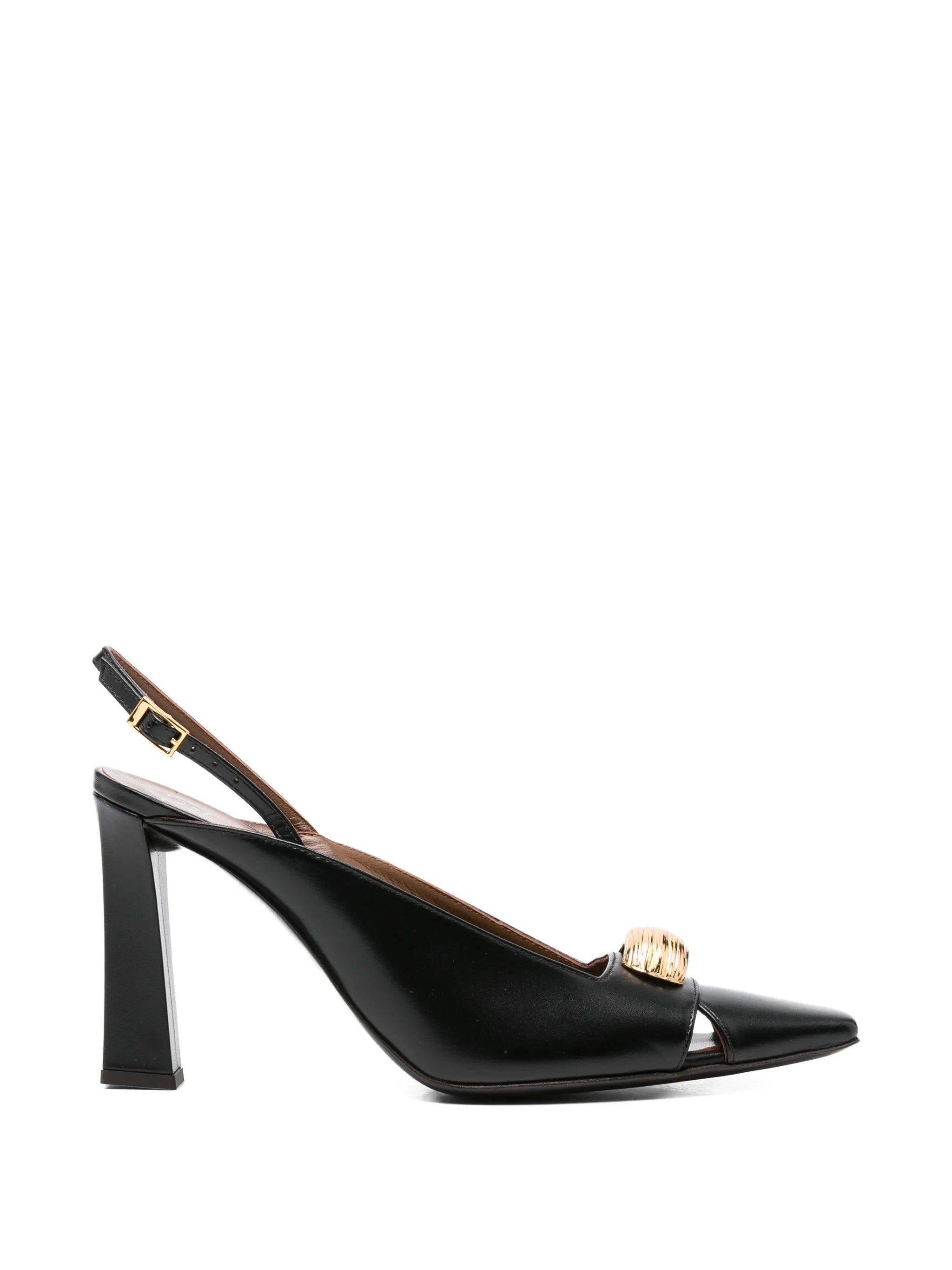 Giuseppe Zanotti Black Lamb Kidskin Cow Pump