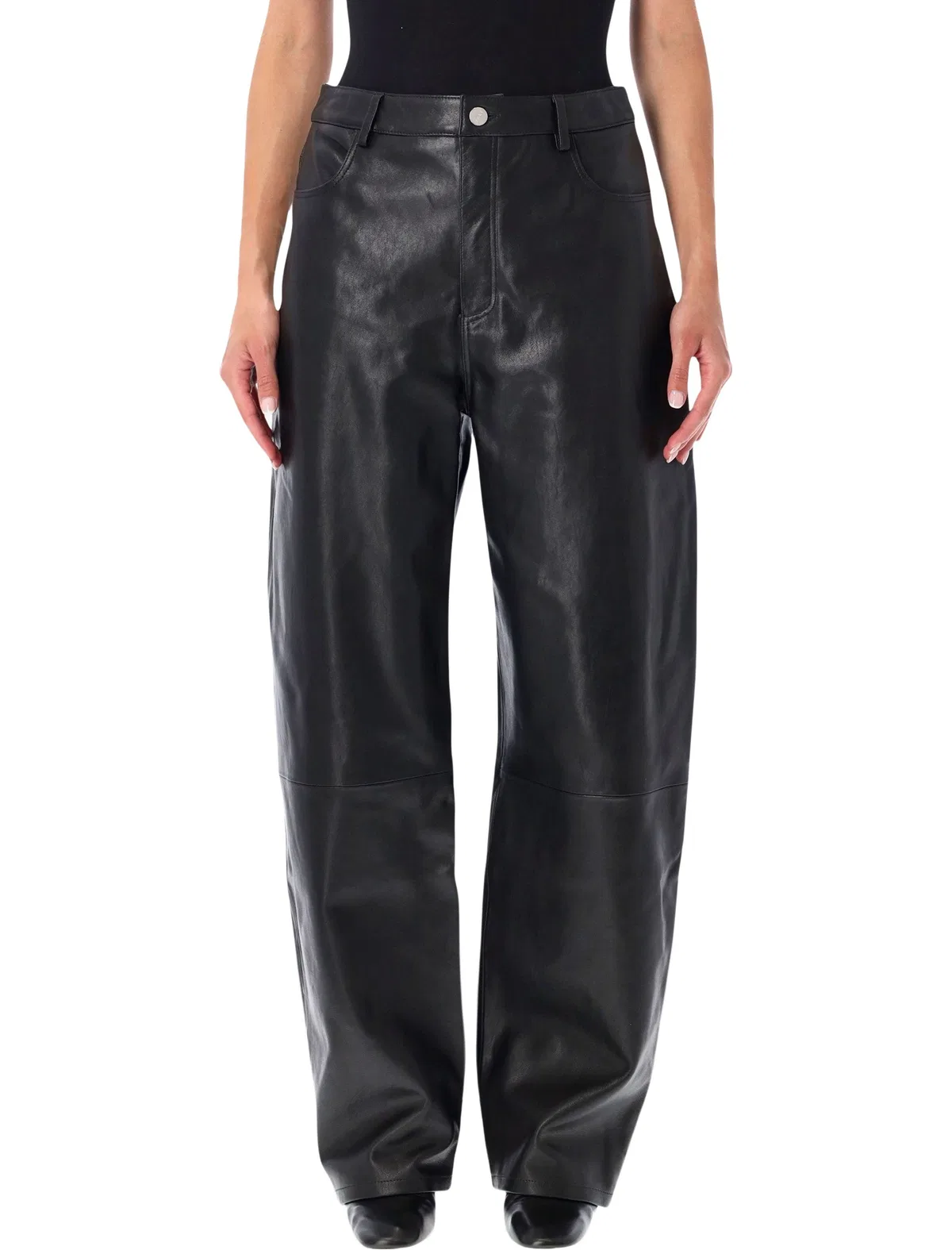 Arma Ece Leather Barrel Trousers