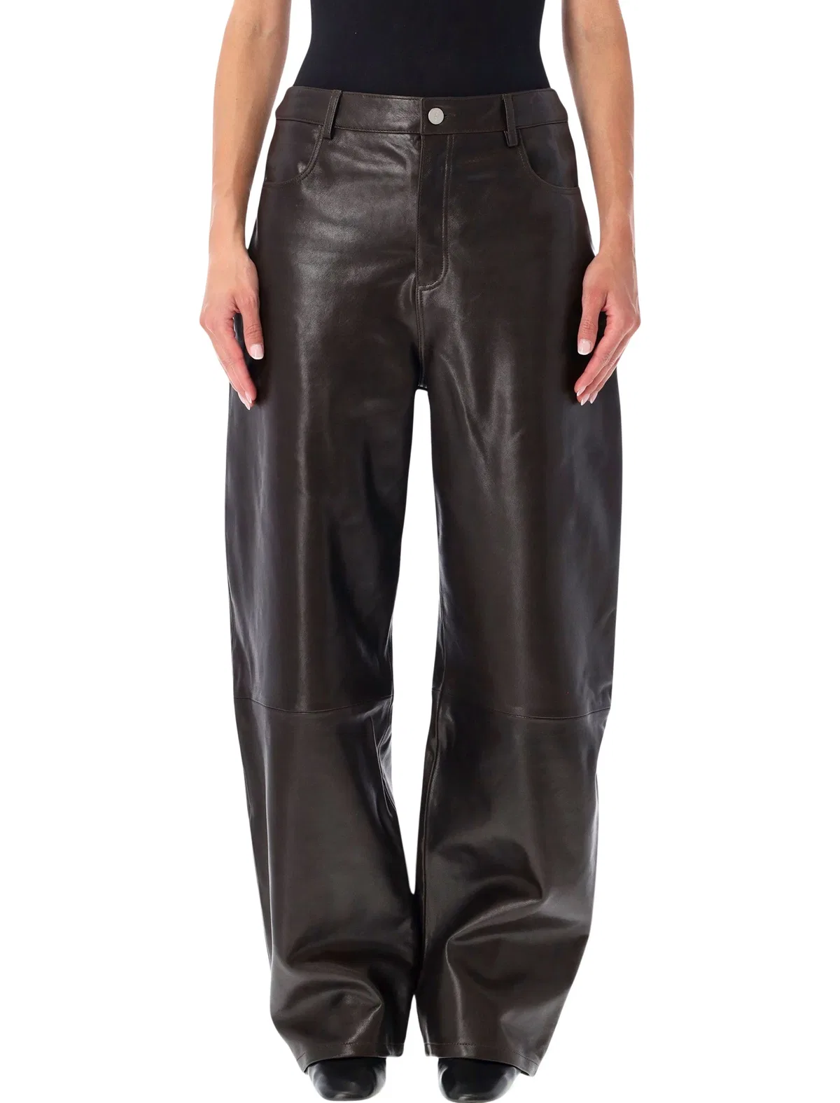 Arma Ece Leather Barrel Trousers
