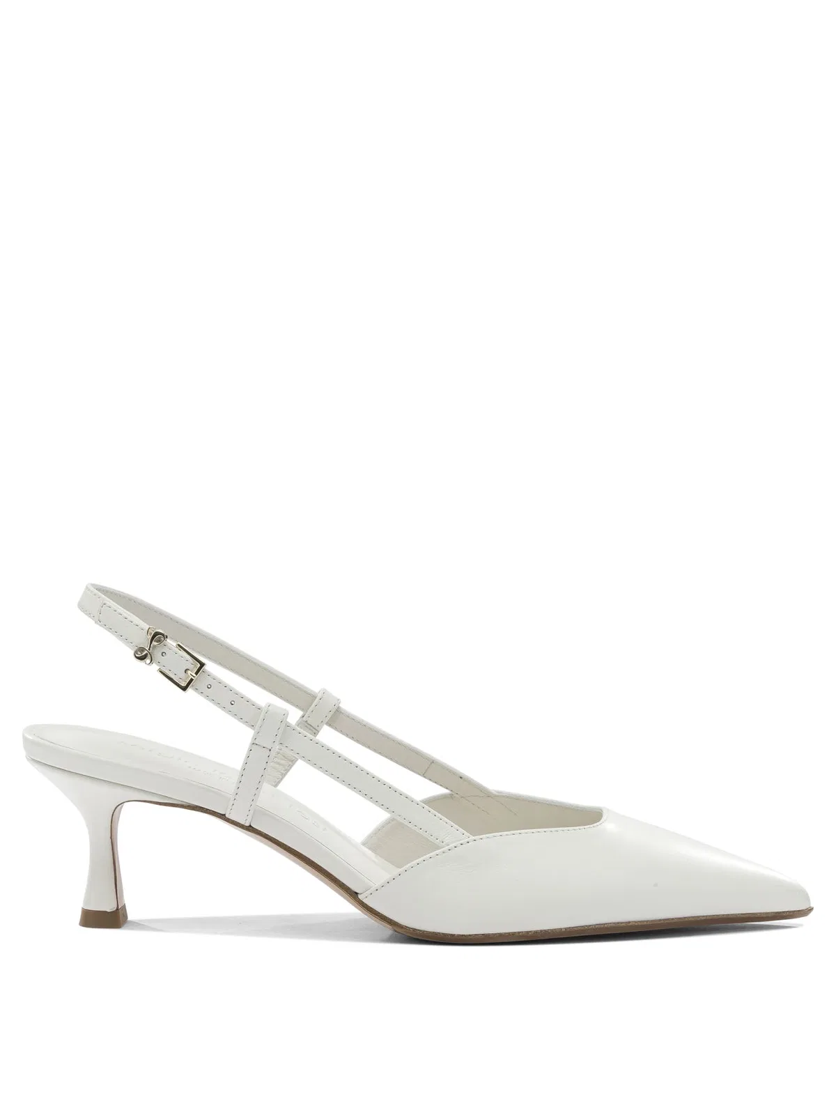 Sergio Levantesi White Leather Heeled Shoes