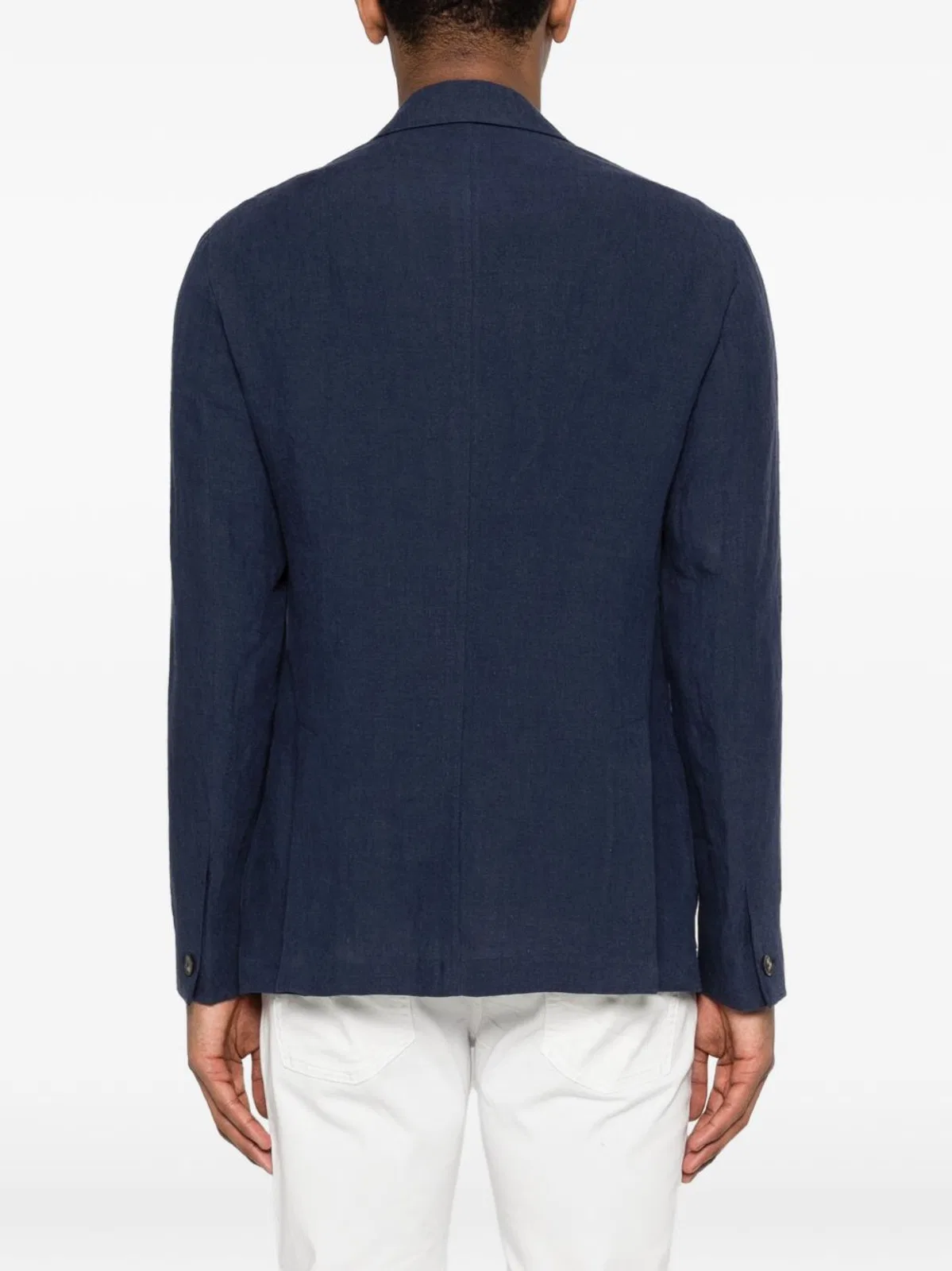 Emporio Armani Linen Notched Lapel Blazer