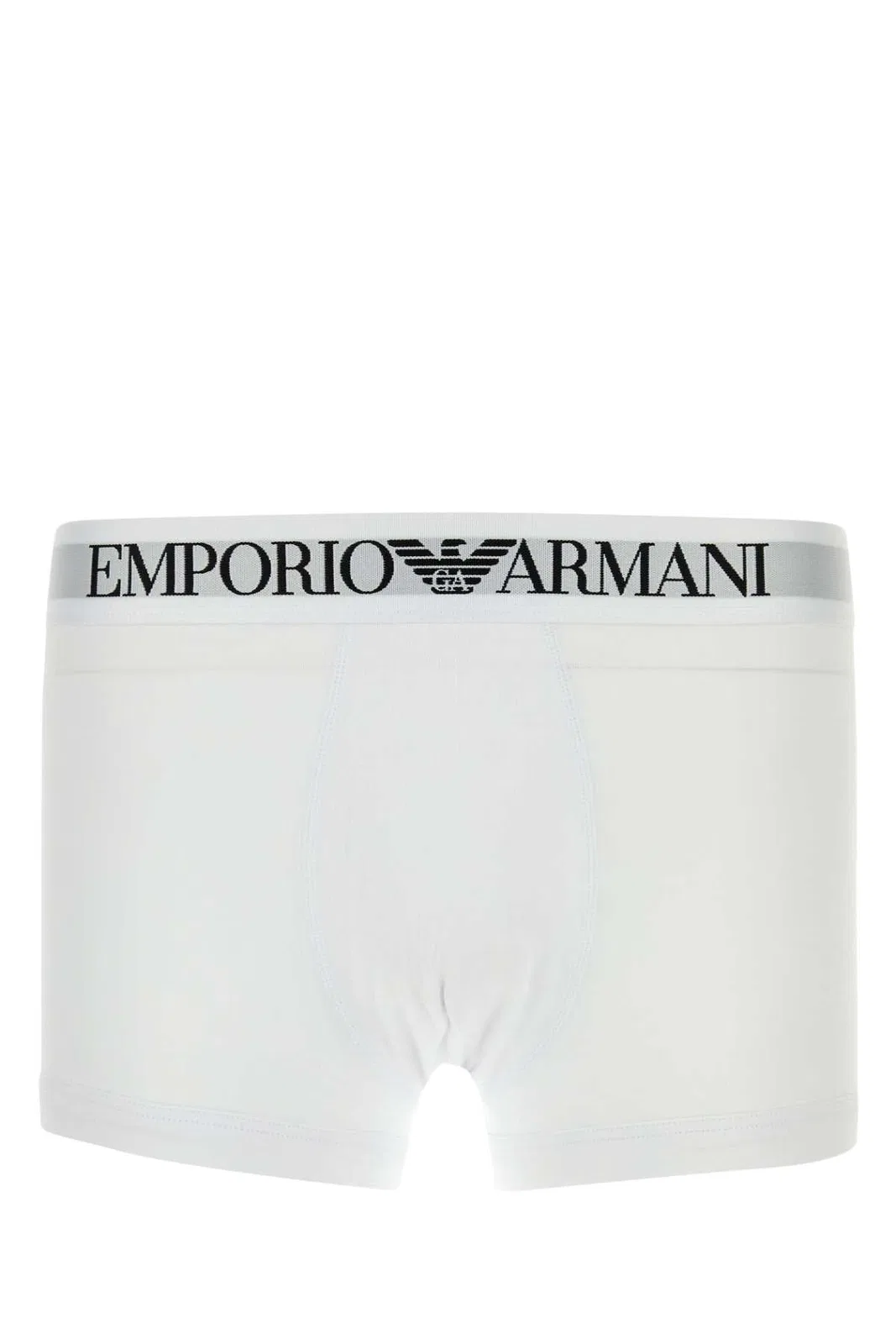Emporio Armani White Stretch Cotton Boxer