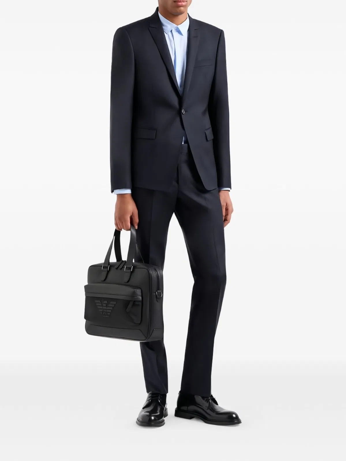 Emporio Armani Navy Blue Wool Dress
