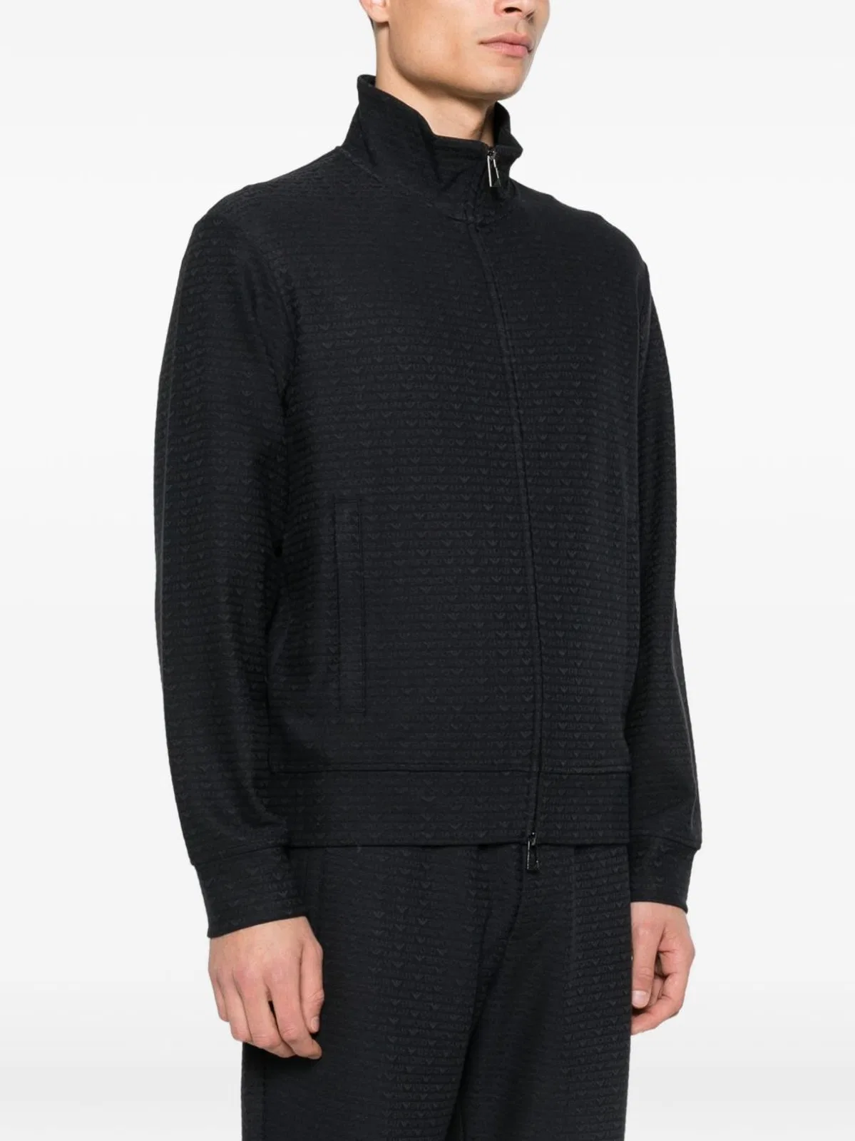 Emporio Armani Cotton Blend Zipped Sweatshirt