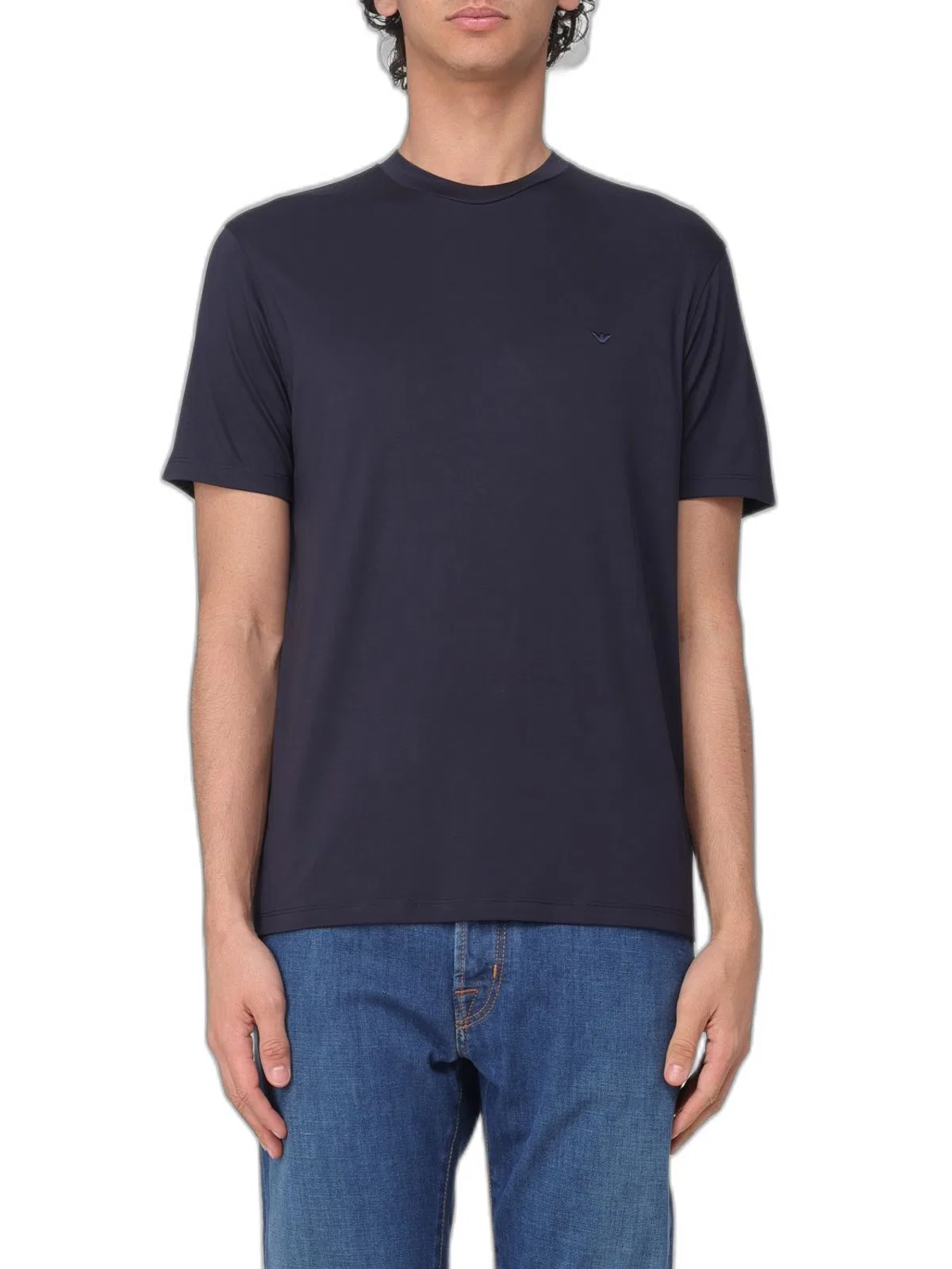 Emporio Armani Modal And Silk Blend T-Shirt