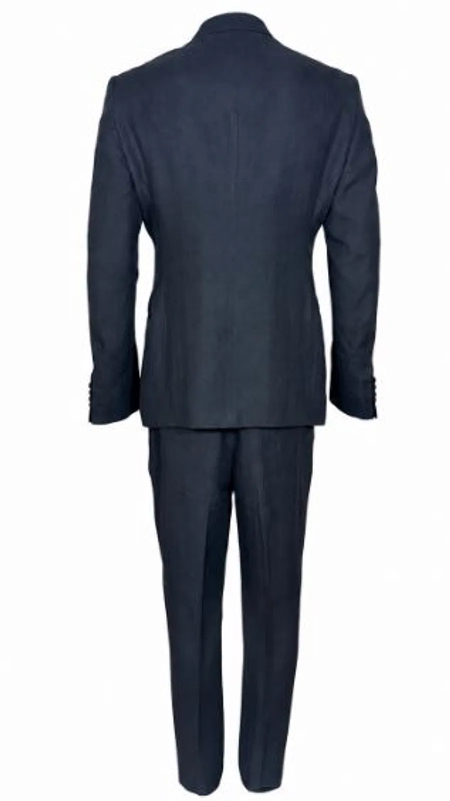 Giorgio Armani Navy Blue Cotton Double-Breasted Suit Dr