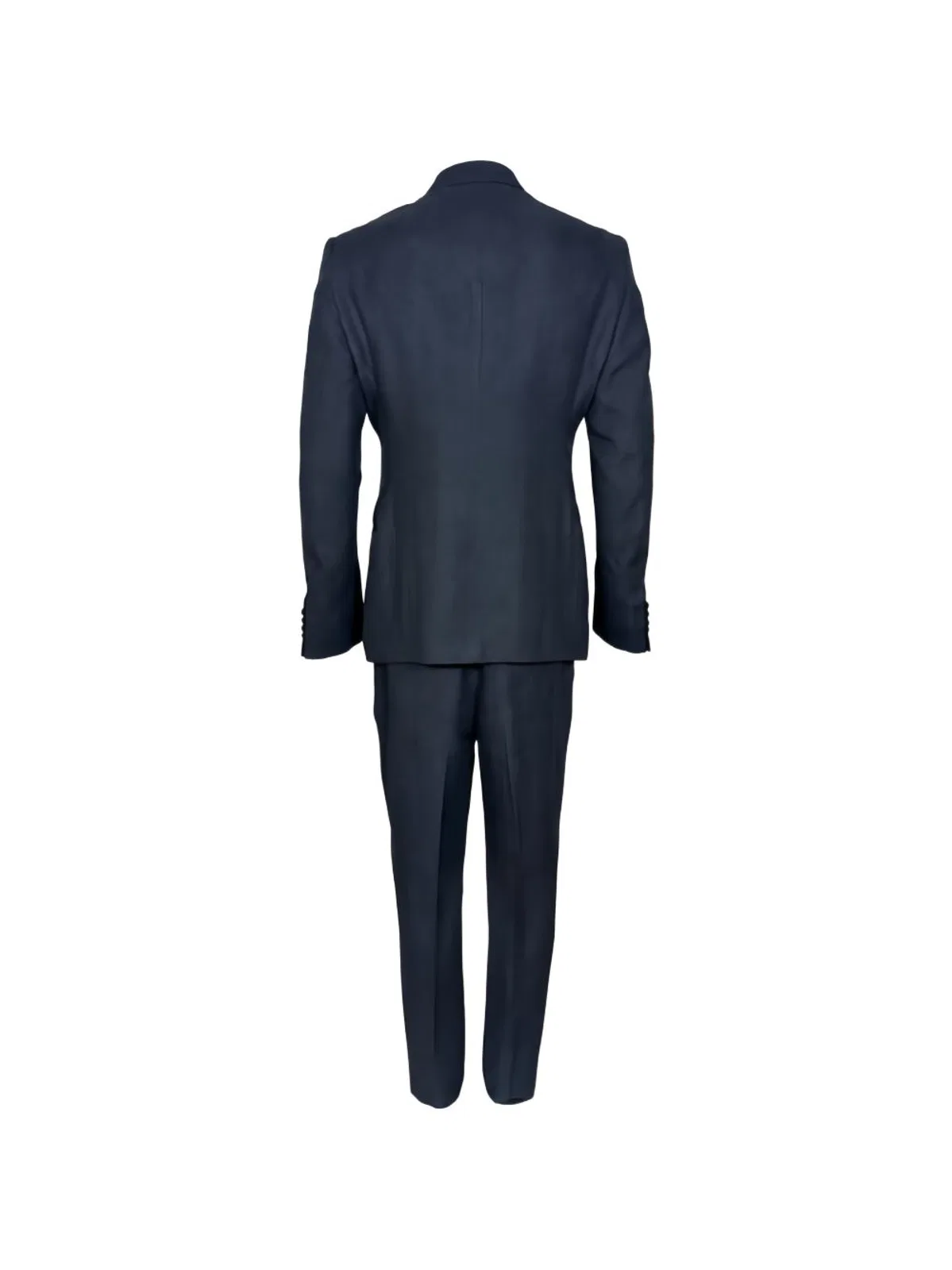 Giorgio Armani Navy Blue Cotton Double-Breasted Suit Dr