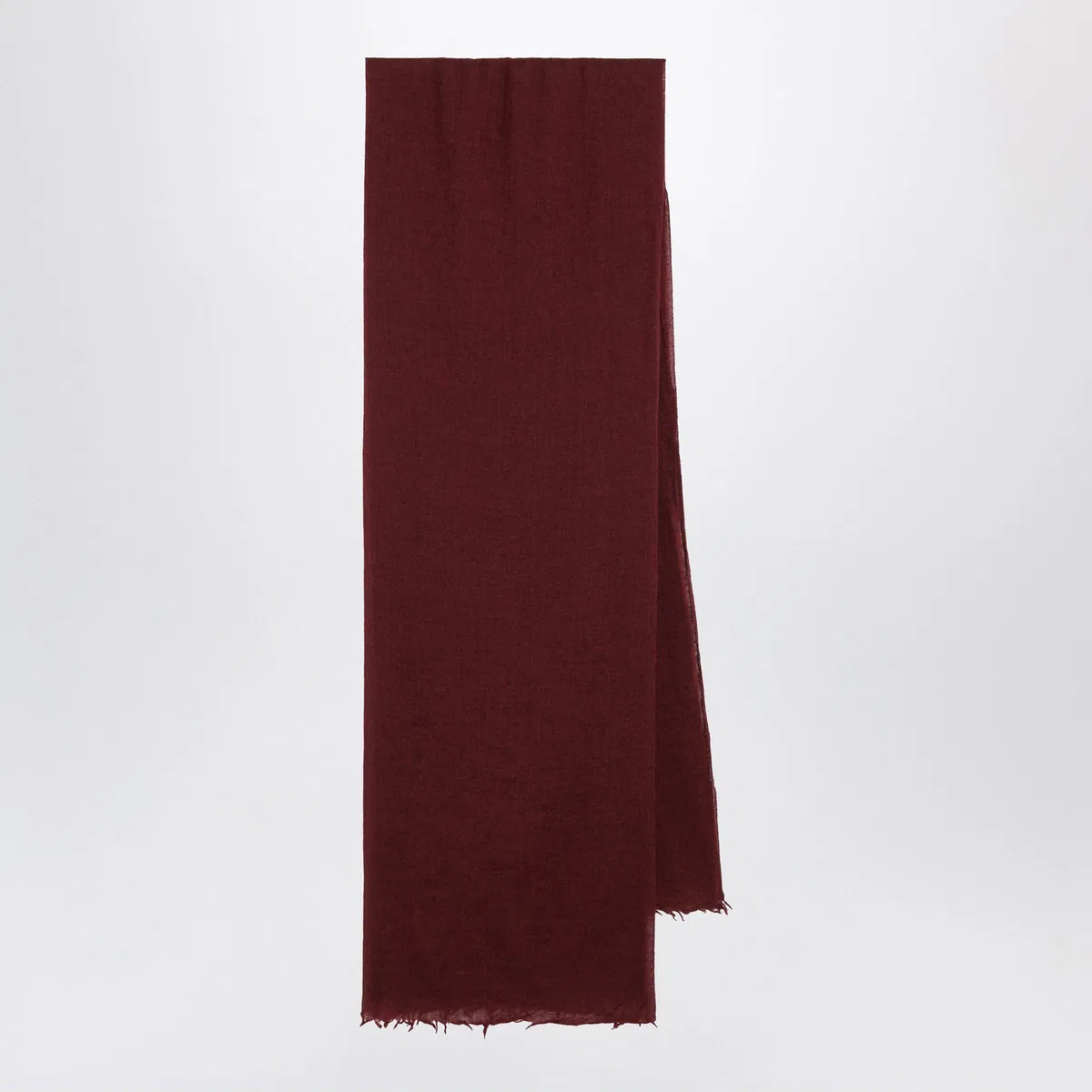 Destin Bordeaux Silk And Cashmere-Blend Scarf