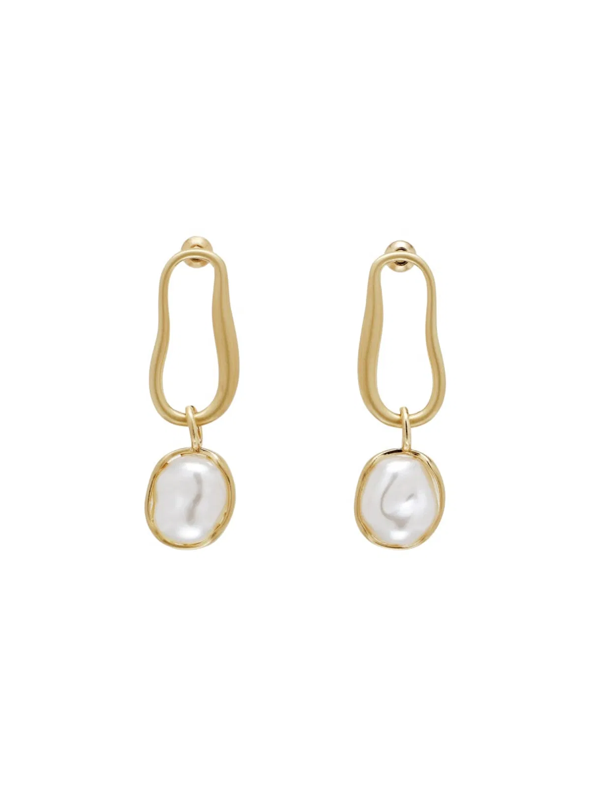 Cult Gaia Multicolour Brass Pearl Earrings