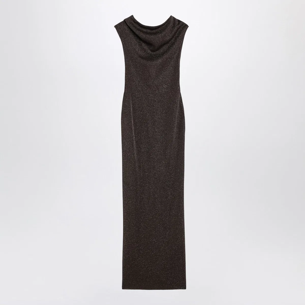 Max mara pianoforte Brown Dress In Viscose And Lurex Yarn
