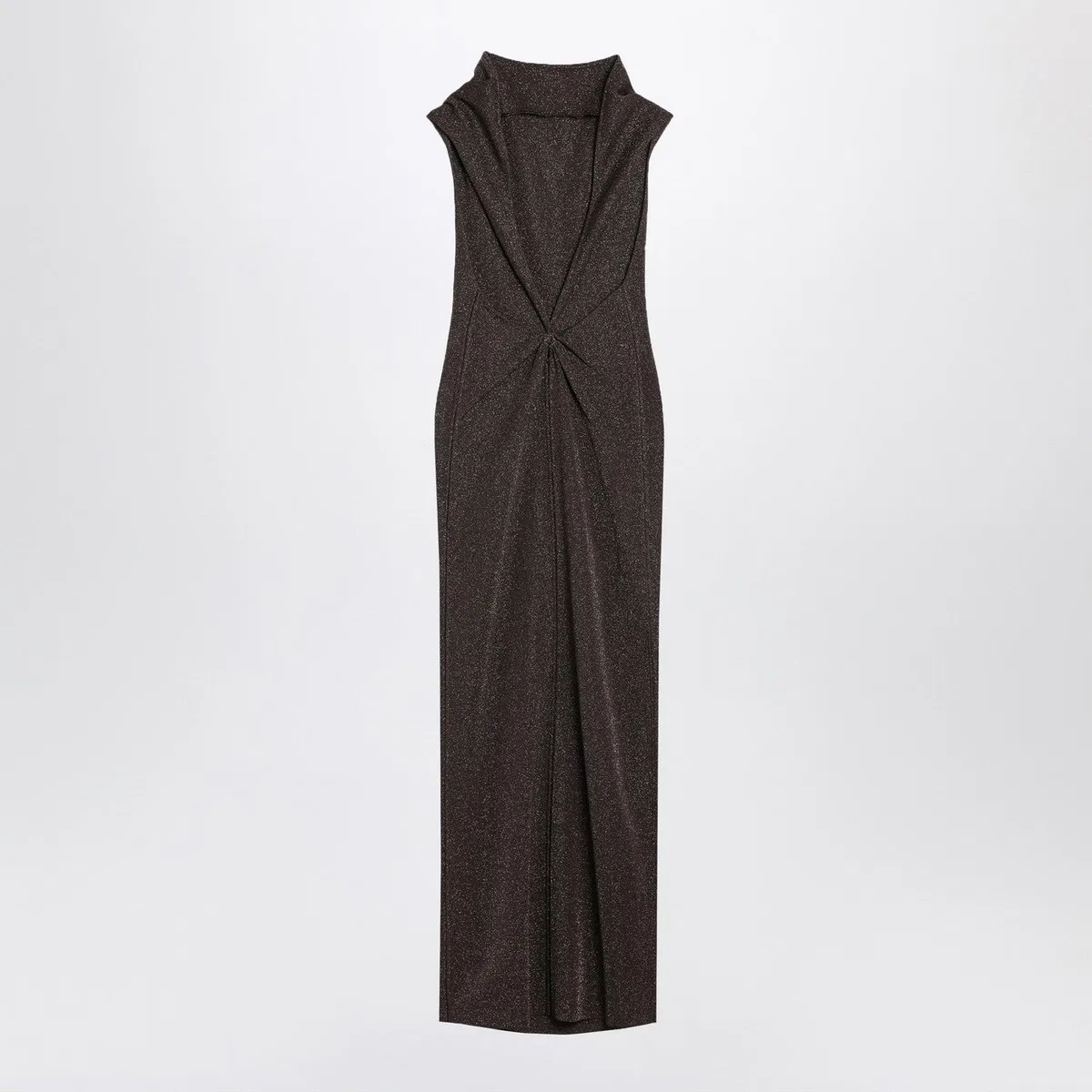 Max mara pianoforte Brown Dress In Viscose And Lurex Yarn