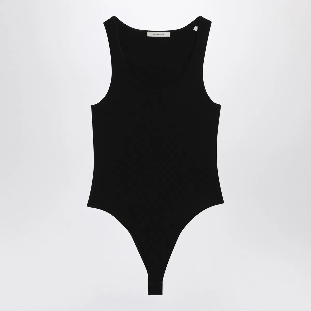 Entire studios Black Viscose Jersey Bodysuit