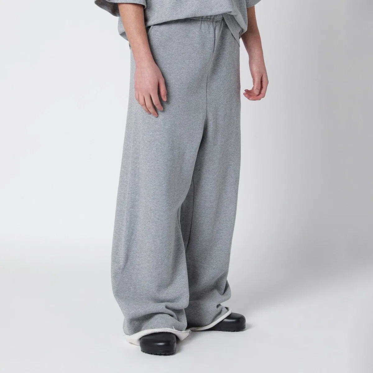 Entire studios Black Wideleg Cotton Jogging Trousers