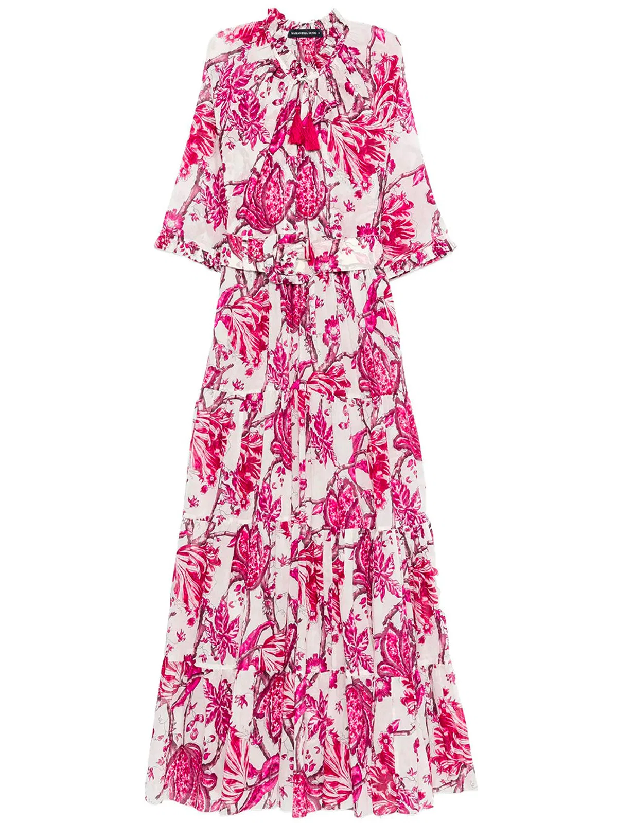 Samantha Sung Eva Floral-Print Tiered Dress