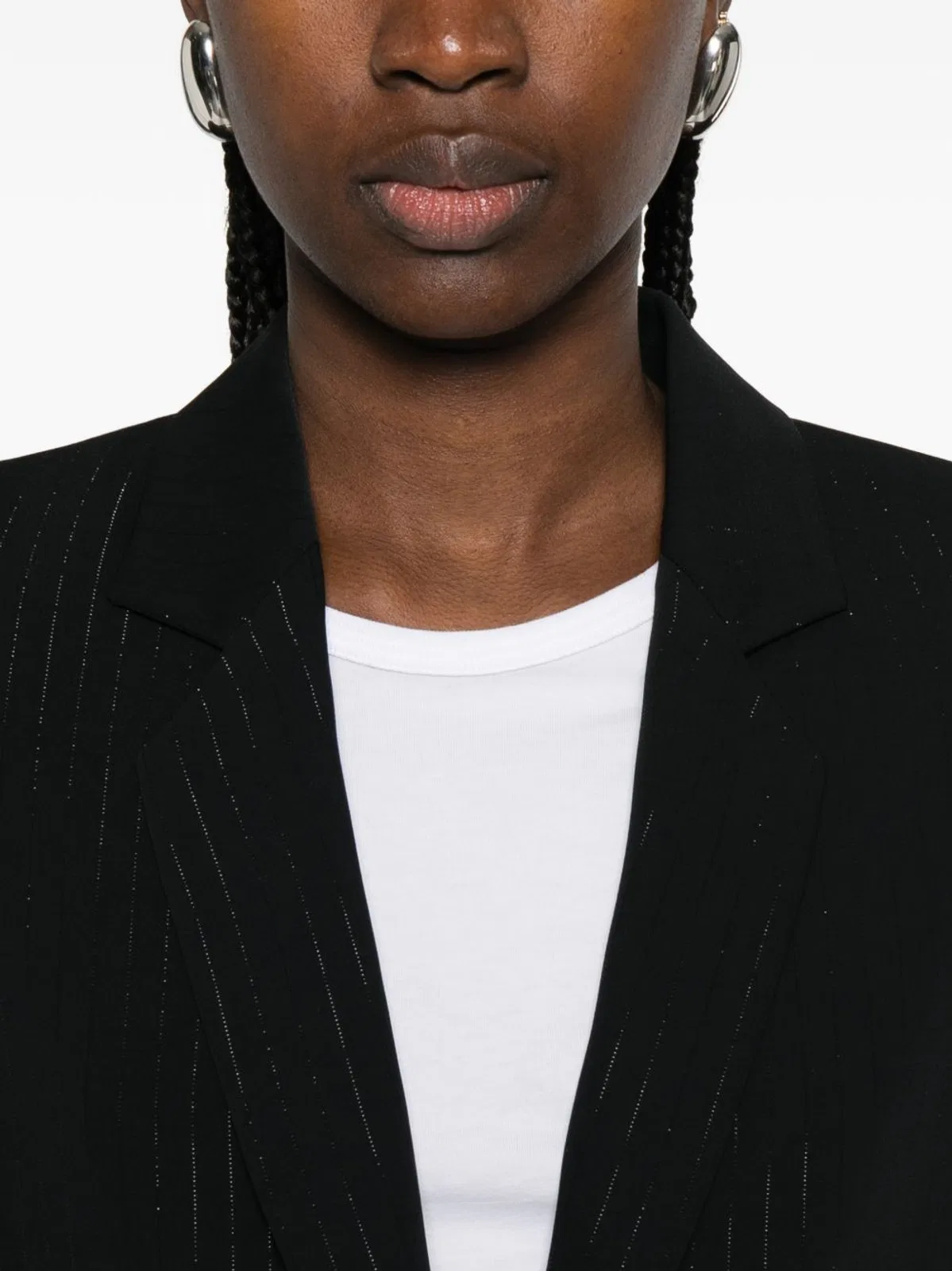 Emporio Armani Pinstripe Single-Breasted Blazer Jacket