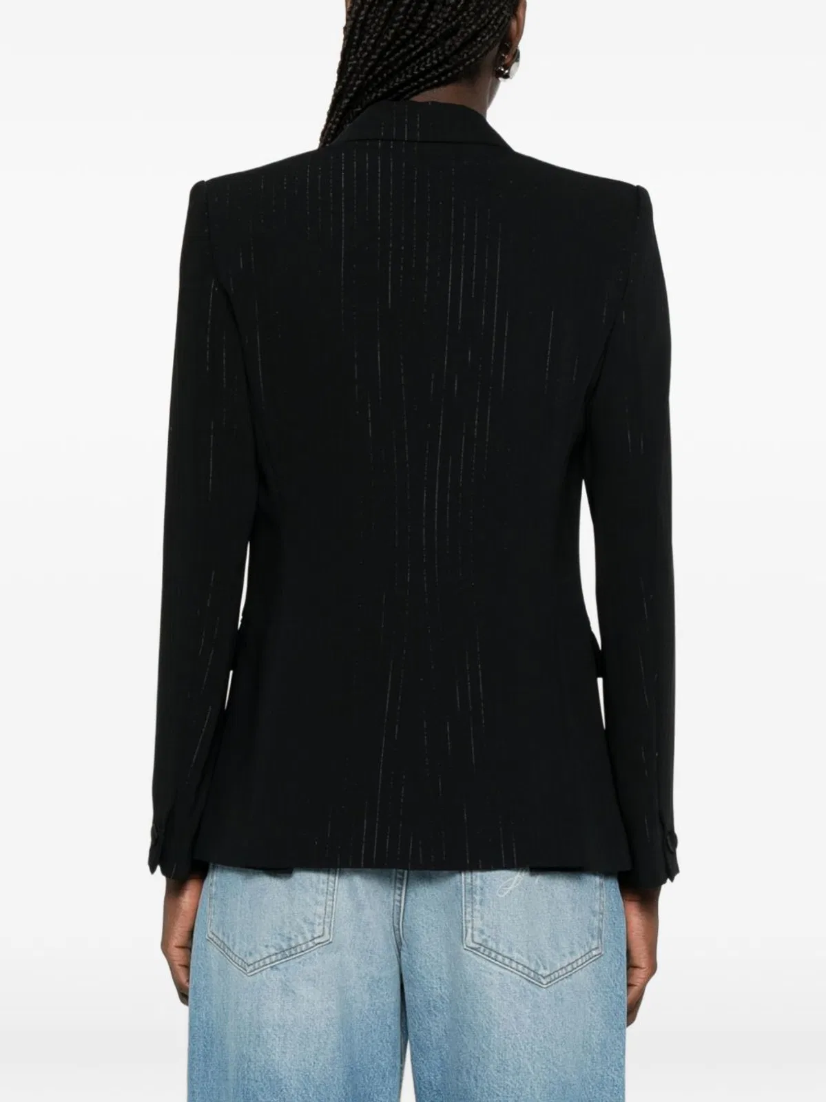 Emporio Armani Pinstripe Single-Breasted Blazer Jacket