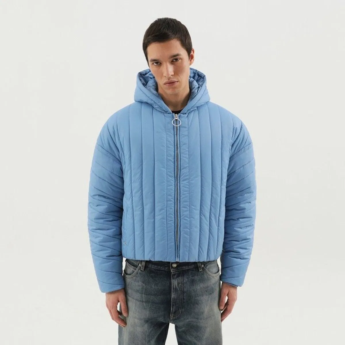 1989 studio Light Blue Quilted Down Jacket
