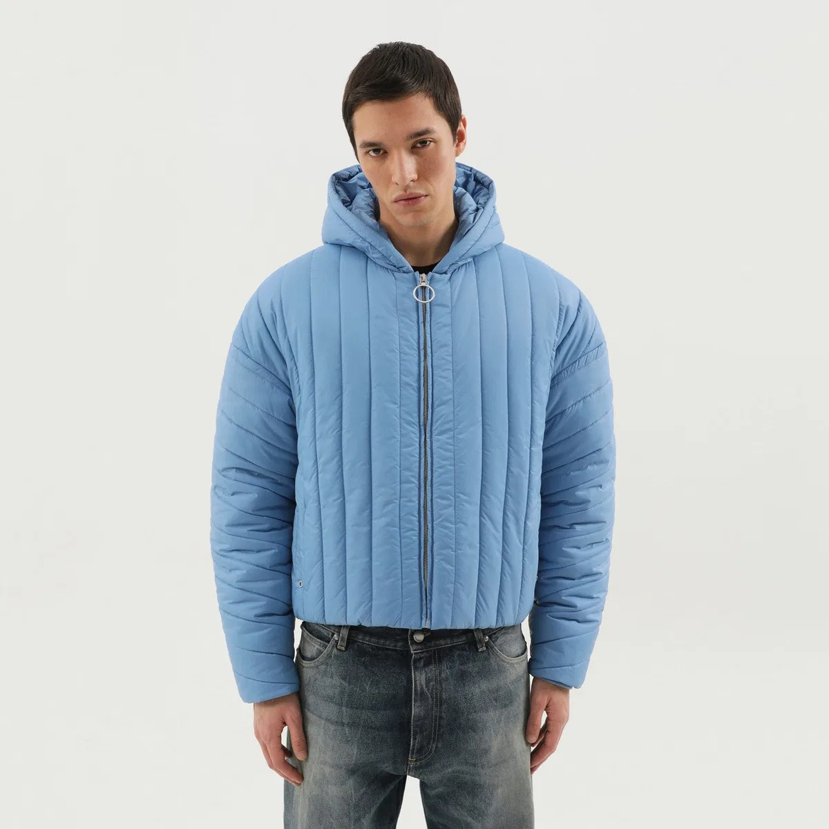 1989 studio Light Blue Quilted Down Jacket