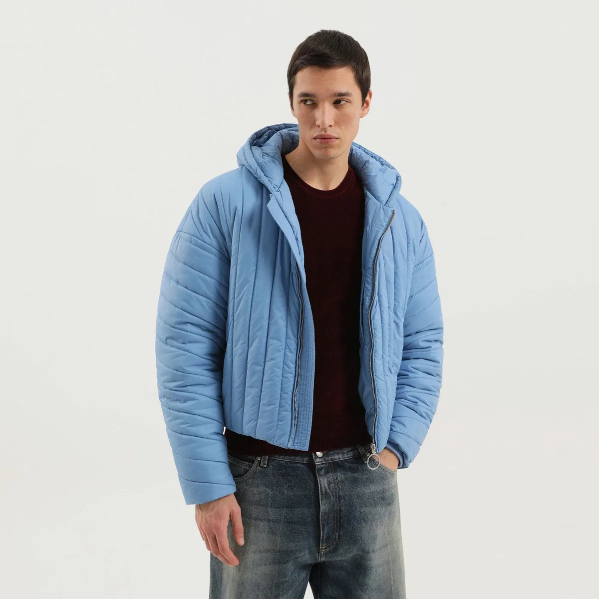 1989 studio Light Blue Quilted Down Jacket