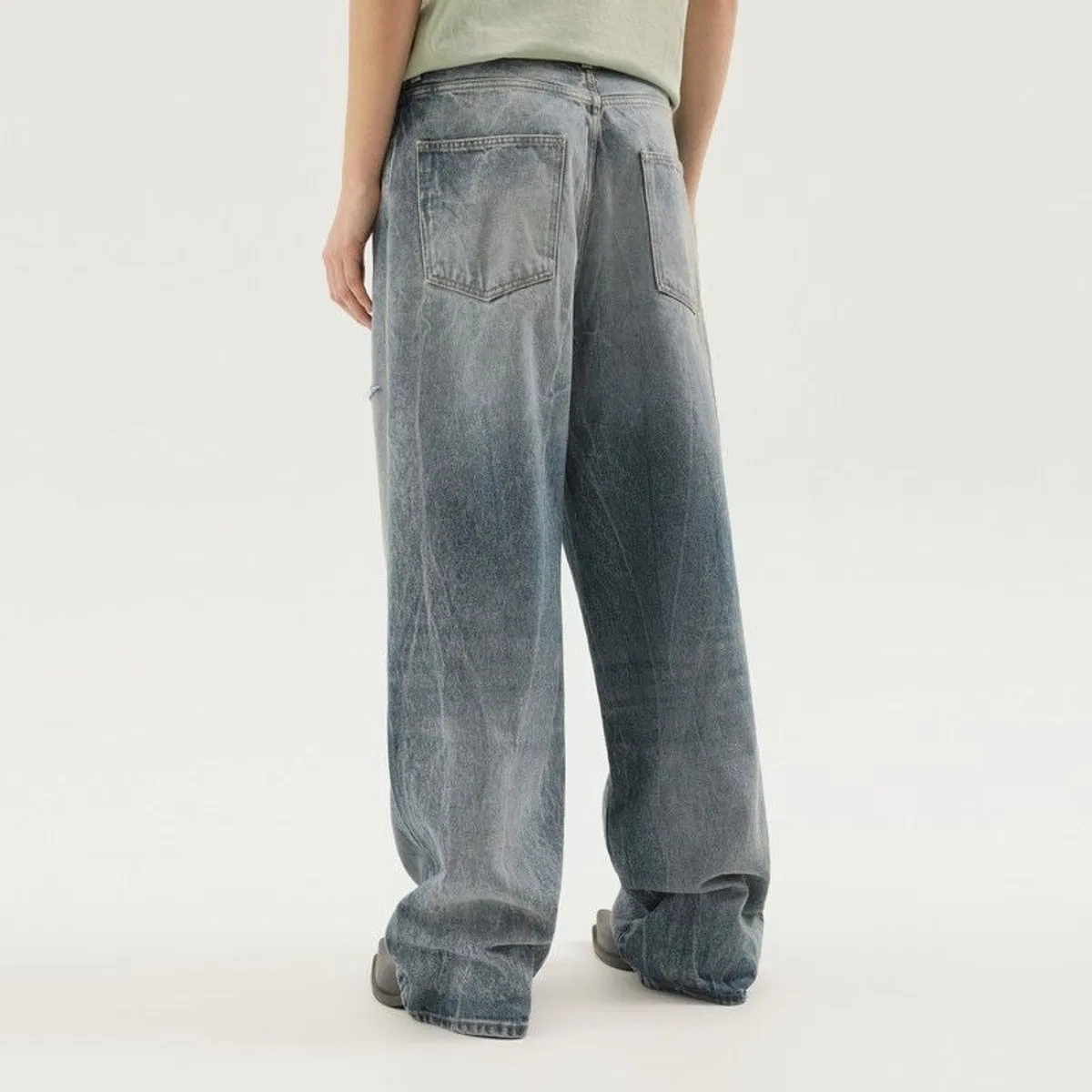 1989 studio Rhodesian Pants In Stone Blue Denim