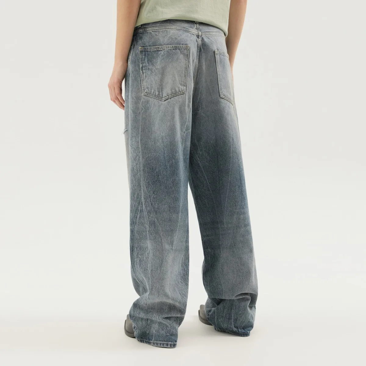 1989 studio Rhodesian Pants In Stone Blue Denim