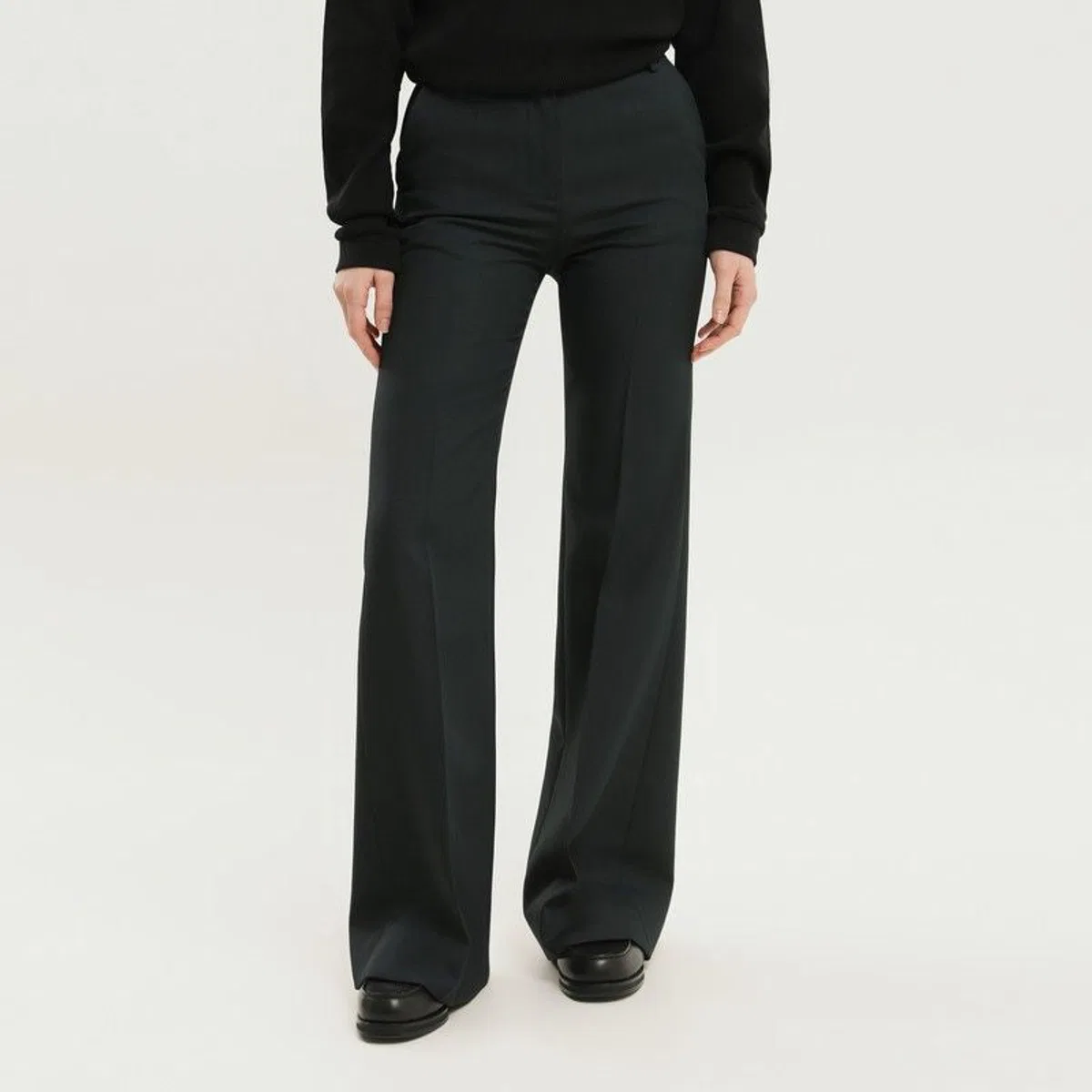 1989 studio High-Waisted Dark Green Bell-Bottom Pant