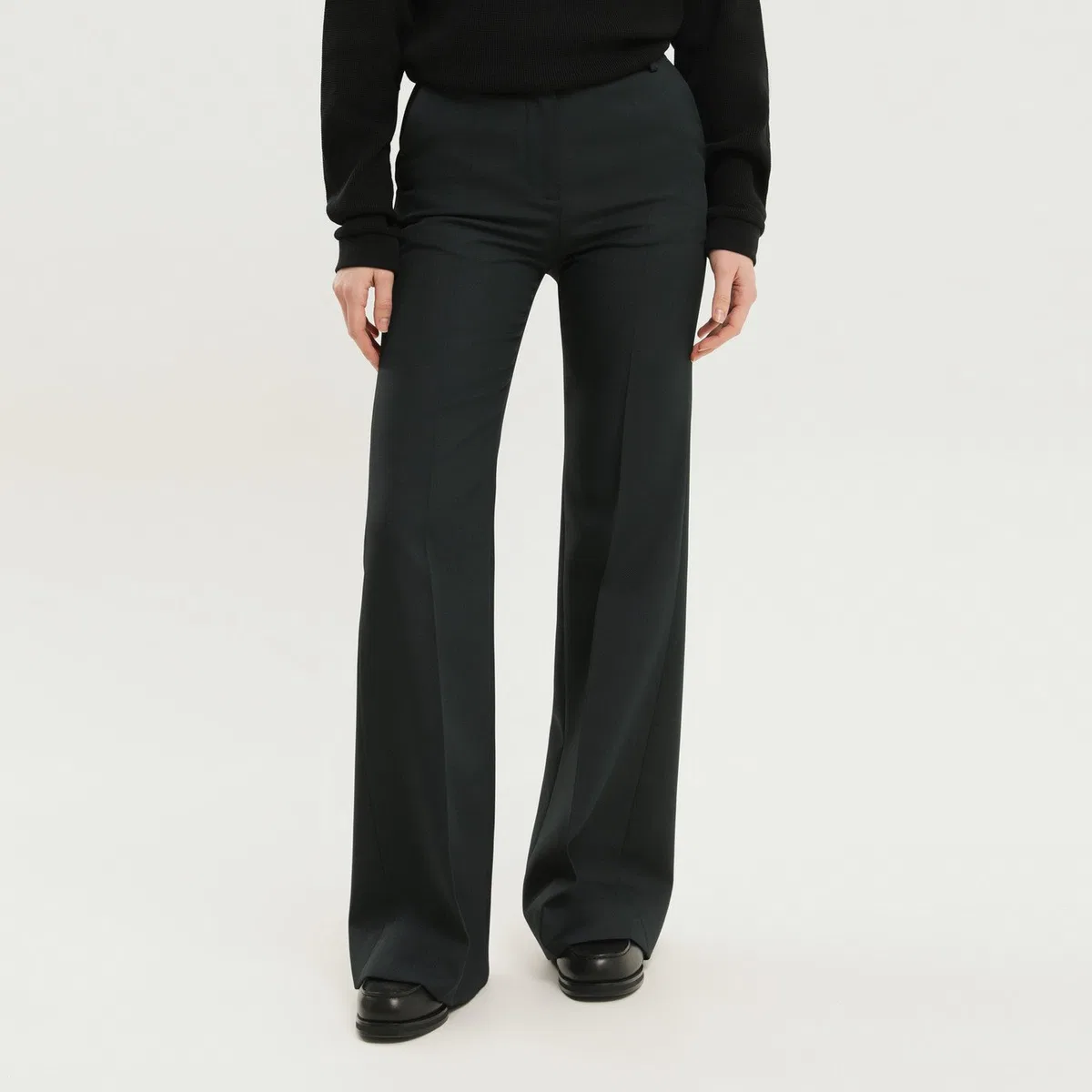 1989 studio High-Waisted Dark Green Bell-Bottom Pant