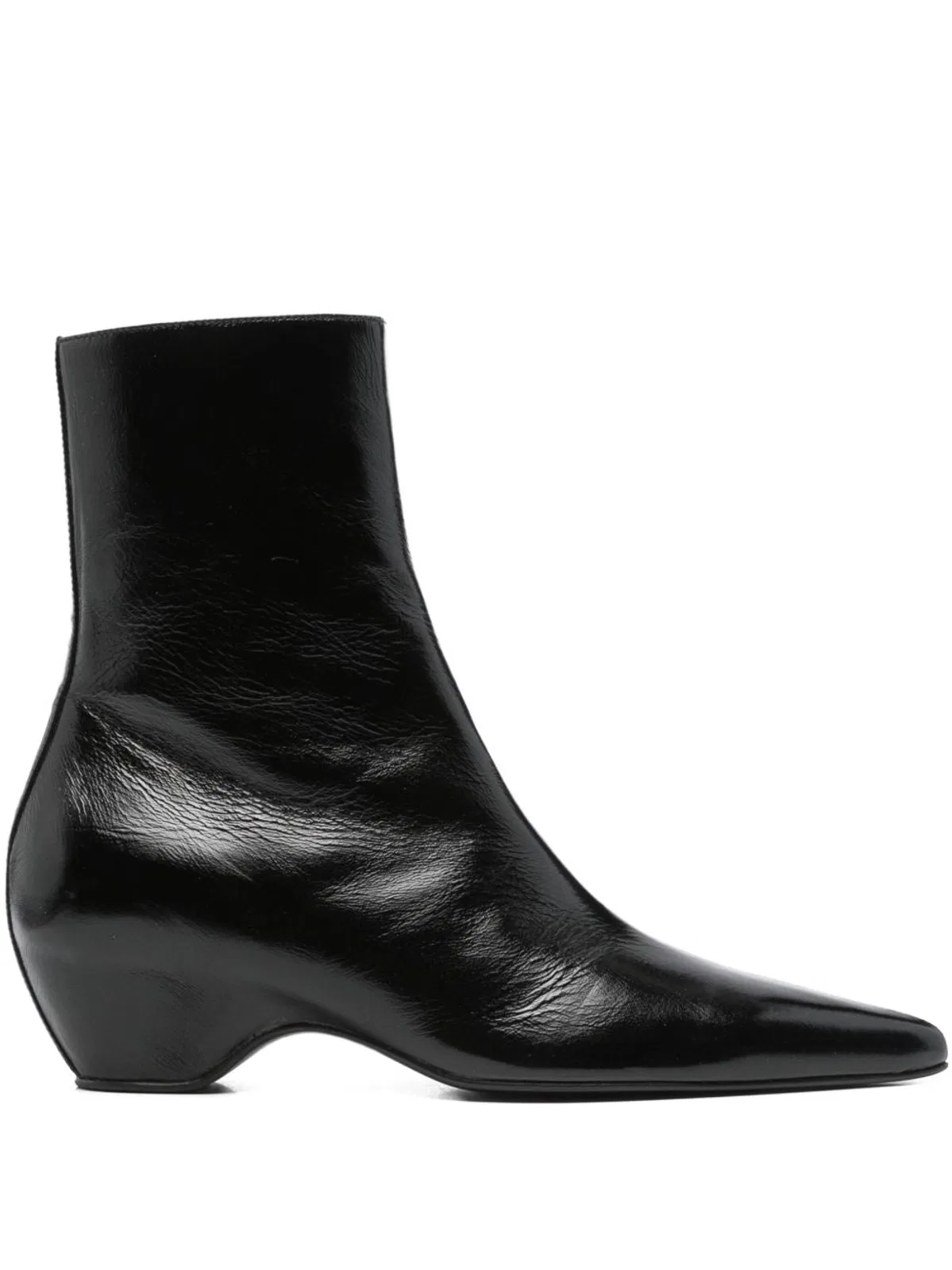 Khaite Sybil Leather Ankle Boots