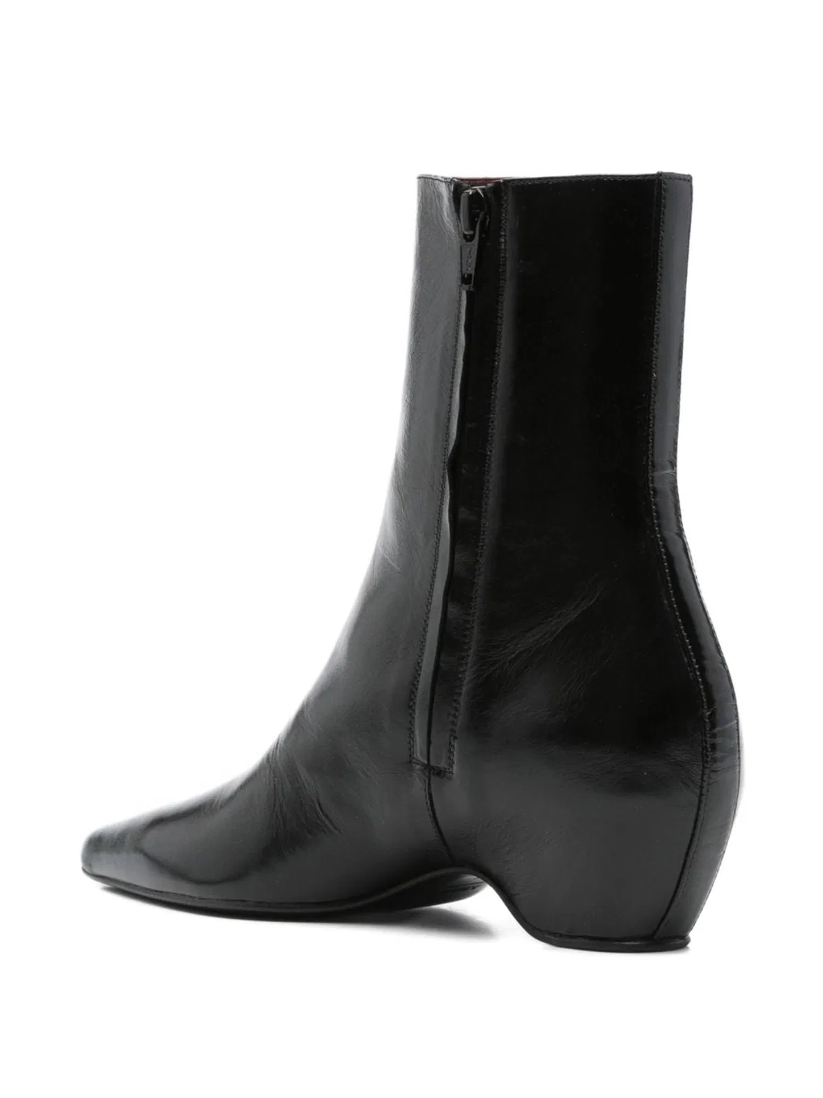 Khaite Sybil Leather Ankle Boots