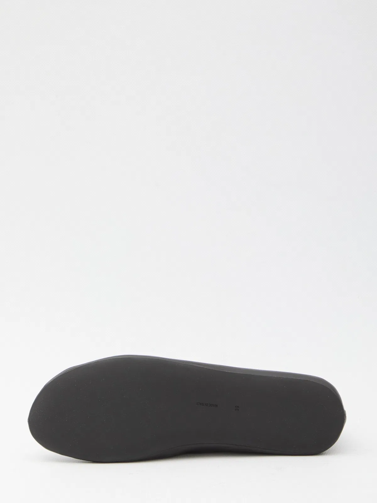 The Row Black Leather Stella Ballerinas