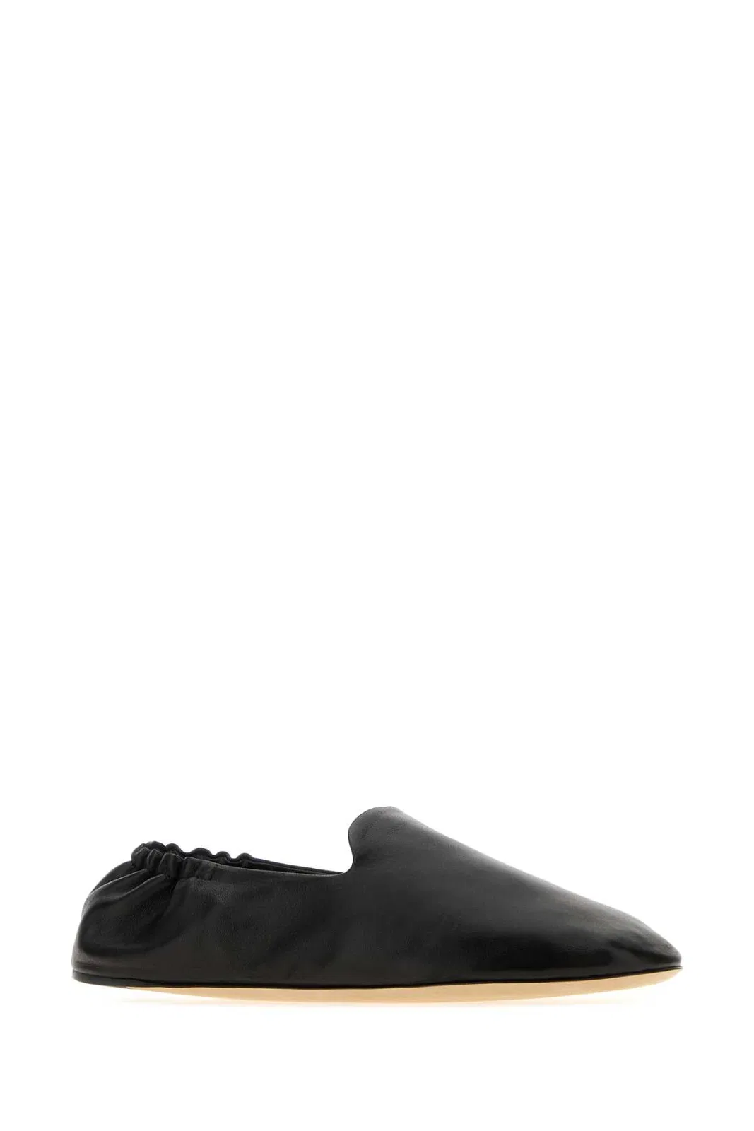 The Row Black Nappa Leather Casa Ballerinas