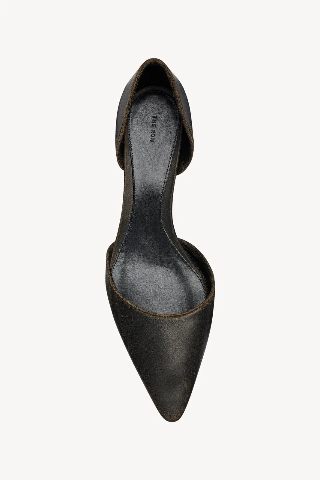 The Row Dorsay Shoe With Low Black Heel