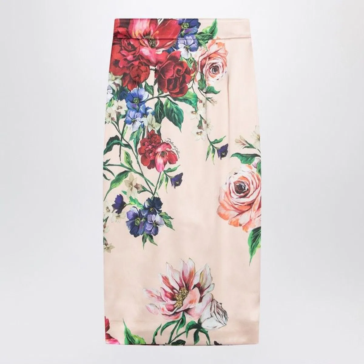 Dolce Gabbana Dolce & Gabbana Printed Satin Skirt