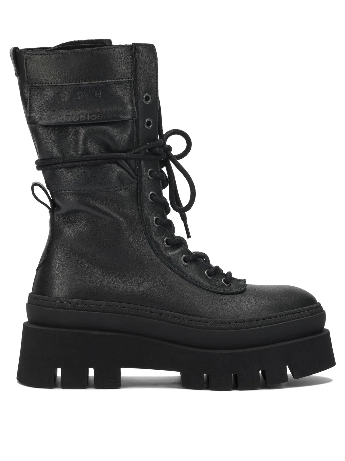 Copenhagen Black Leather Ankle Boots