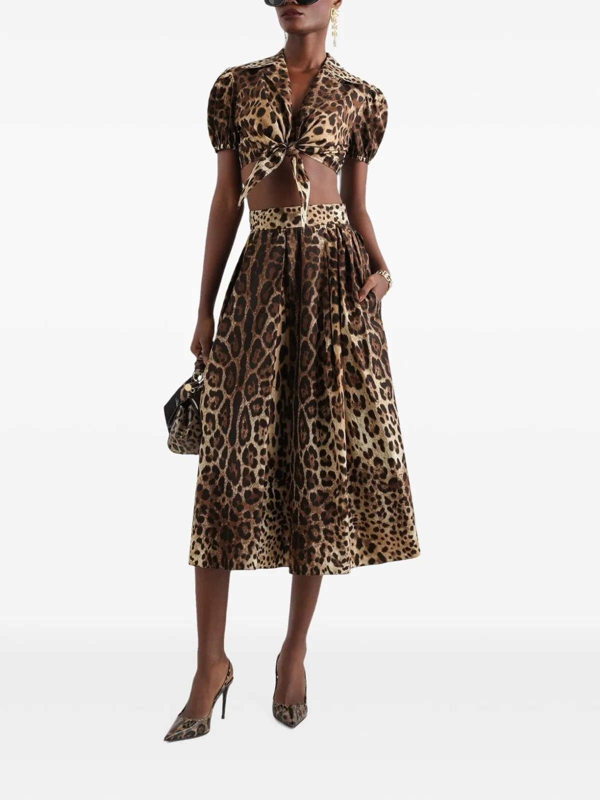 Dolce Gabbana Dolce & Gabbana Leo Print Cotton Top