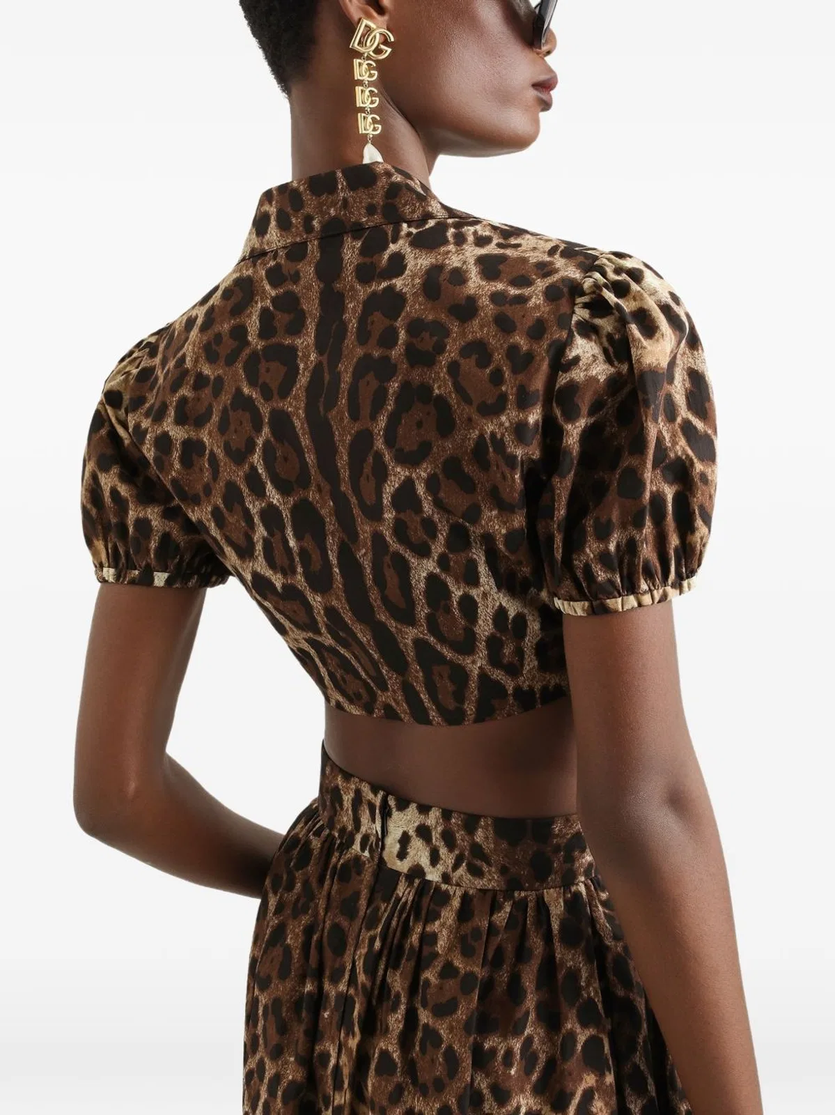Dolce Gabbana Dolce & Gabbana Leo Print Cotton Top