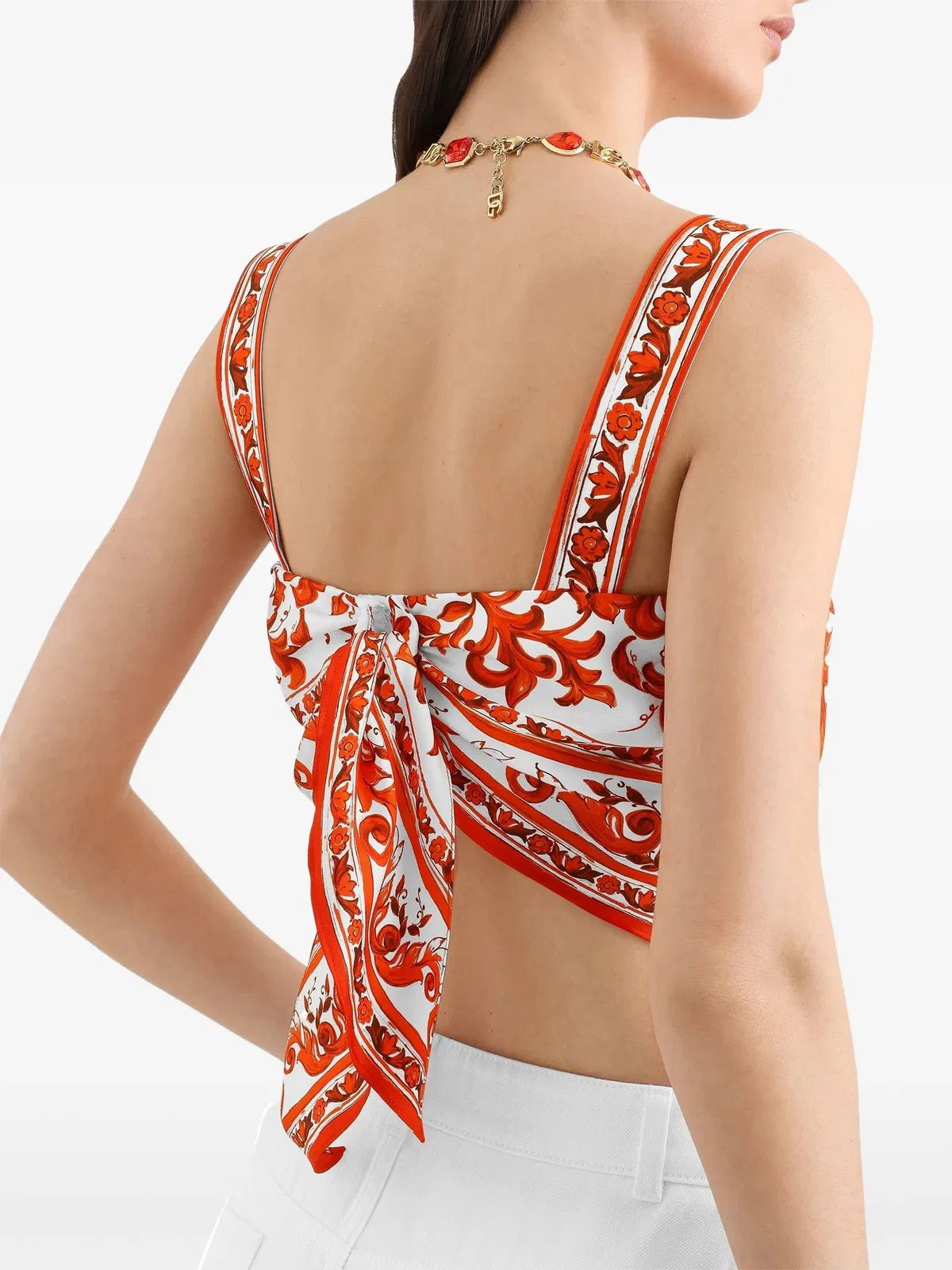 Dolce Gabbana Dolce & Gabbana Majolica-Print Silk Twil