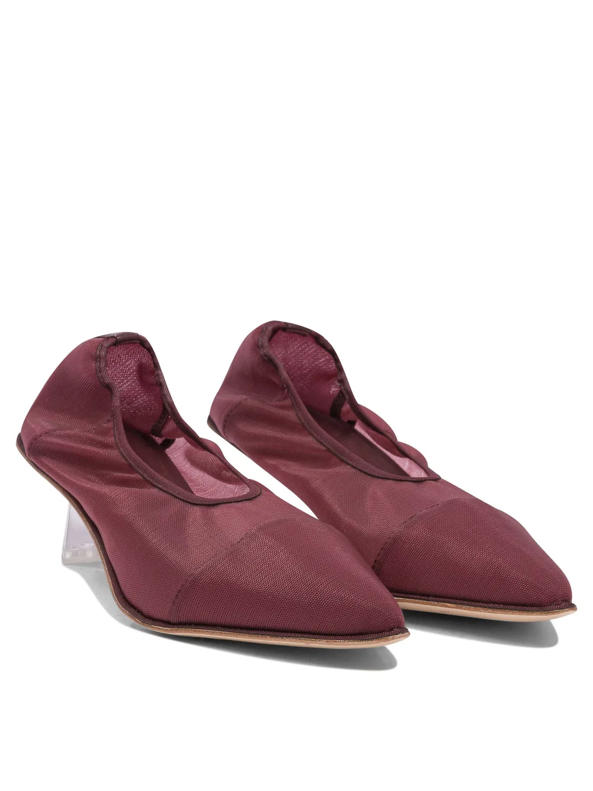 Studio Amelia Bordeaux Leather Heeled Shoes
