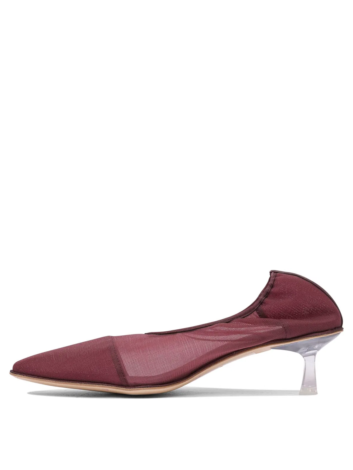 Studio Amelia Bordeaux Leather Heeled Shoes